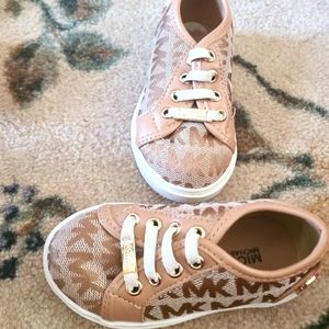 Tan and Gold Michael kors sneakers